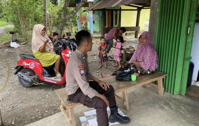 Patroli KRYD, Personel Polsek Semidang Alas Sambangi Warga Desa Bandung Agung