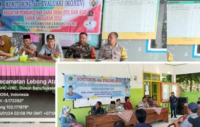 Kapolsek Lebong Atas Hadiri Monev DD dan ADD di Desa Sukau Kayo dan Desa Blau