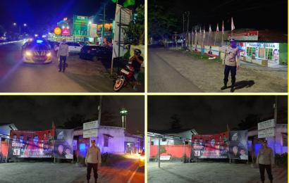 Jaga Sitkamtibmas, Personel Subsatgas Polsek Ratu Agung Gelar Patroli Monitoring ke Kantor Penyelenggara Pemilu