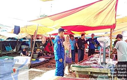 Sat Polairud  Polres BS Patroli ke TPI Pasar Bawah,  Wujudkan  Kamtibmas Kondusif Jelang Pemilu 2024