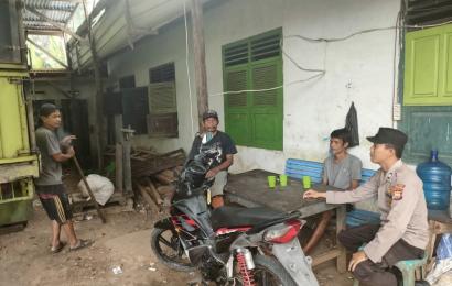 Patroli KRYD Siang, Personel Polsek Semidang Alas Sambangi Warga Desa Tebat Gunung dan Desa Nanti Agung
