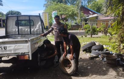 Sambangi Masyarakat, Bhabinkamtibmas Sampaikan Untuk Jaga Keamanan Bersama pada Tahapan Kampanye Pemilu 