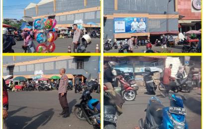 Tingkatkan Kewaspadaan Terhadap Gangguan Kamtibmas, Pulsebsektor Sambangi Pedagang dan Pengunjung Pasar