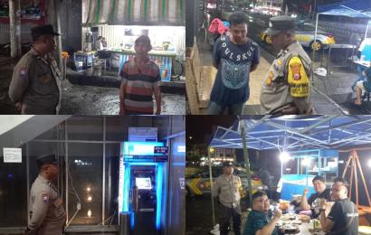 Sambangi Warga Sekitar Wilkum, Personel Polsek Ratu Samban Sampaikan Imbauan Kamtibmas 