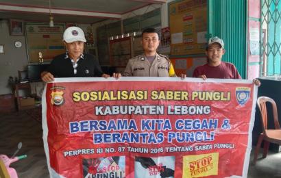 Sambang, Bhabinkamtibmas Polsek Rimbo Pengadang, Sosialisasi Saber Pungli di  Desa Talang Donok