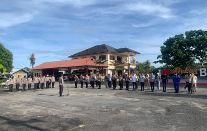 Kasatgas Humas Pimpin Apel OMB, Tekankan Netralitas Polri di Pemilu 