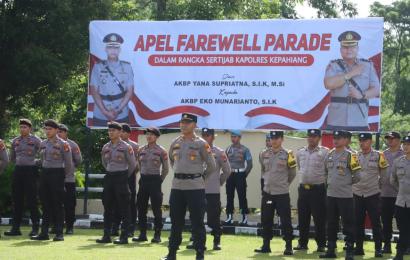 Apel Farewell Parade Serah Terima Jabatan Kapolres Kepahiang