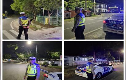 Pantau dan Antisipasi Aksi Balap Liar, Sat Lantas Polresta Bengkulu Patroli Blue Light  