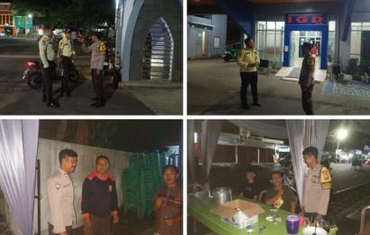 Cipta Kondisi Harkamtibmas yang Kondusif, Polsek Ratu Smaban Patroli Keliling Malam Hari 
