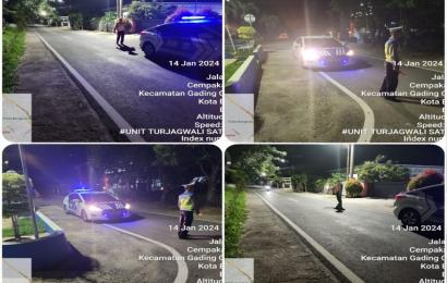 Antisipasi Aksi Balap Liar, Polresta Bengkulu Patroli Blue Light