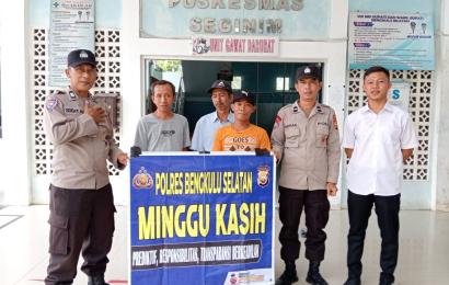Minggu Kasih, Kapolsek Seginim Dengarkan Aspirasi PNS Puskesmas Seginim  