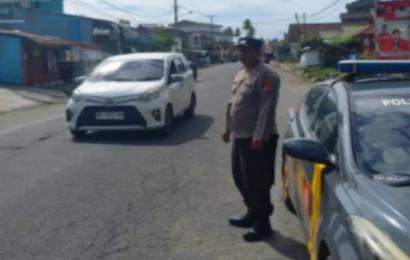 Pastikan Situasi Kamtibmas yang Aman dan Kondusif Jelang Pemilu, Unit Samapta Polsek Kota Manna Gelar Patroli 