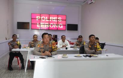 Kapolres Lebong Ikuti Zoom Meeting Arahan Asops Kapolri