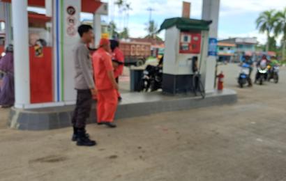 Pastikan BBM Aman, Polsek Manna  Patroli dan Monitoring  di SPBU 