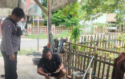 Cegah Gangguan Kamtibmas Jelang Pemilu, Bhabinkamtibmas Rutin Sambangi Warga  