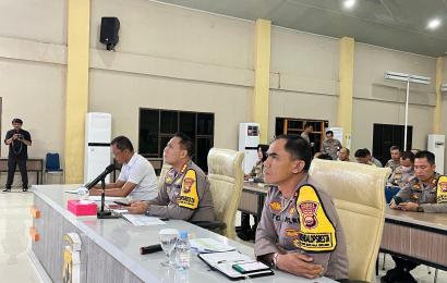Kapolresta Bengkulu Ikuti Zoom Meeting Dengarkan Arahan Asops Polri dalam Rangka Menyamakan Persepsi Ops Mantap Brata 2023-2024