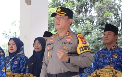 Perkuat Sinergi, Kapolres Lebong Ikuti Upacara Bulanan Gabungan 