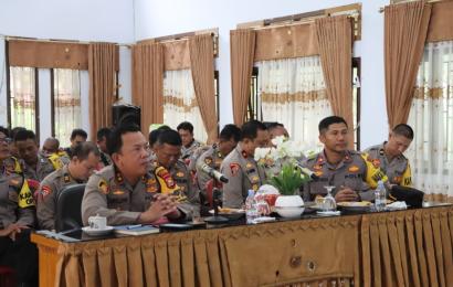 Polres Lebong Ikuti Zoom Meeting Mendengarkan Arahan Asops Mabes Polri dan Karo Ops Polda Bengkulu