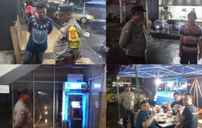 Patroli Keliling, Polsek Ratu Samban Pantau Kegiatan Masyarakat dari Gangguan Kamtibmas 