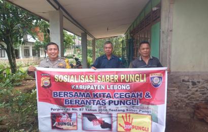 Cegah Pungli, Polsek Lebong Atas Sosialisasi Saber Pungli di Desa Sukau Kayo