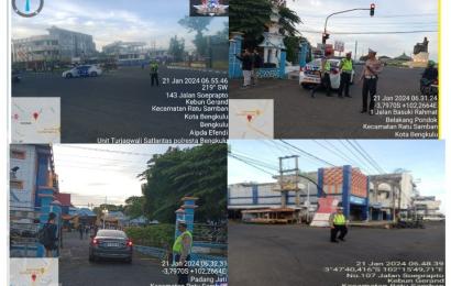 Polresta Bengkulu Laksanakan Pengamanan Kegiatan Jalan Santai Peringatan HUT RSHD ke 10