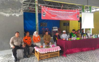 Kanit Samapta Polsek Sukaraja Hadiri Pelantikan dan Bimtek PTPS Kecamatan Lubuk Sandi 