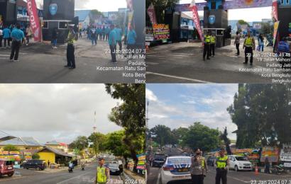 Polresta Bengkulu Laksanakan Pengamanan Kegiatan Jalan Santai Peringatan HUT SMAN 2 Bengkulu