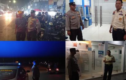 Patroli Keliling di Seputaran Wilkum, Polsek Ratu Samban Sambangi Security Perbankan 