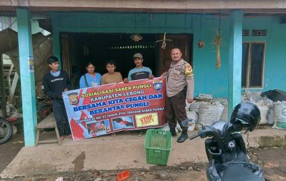 Upaya Cegah Pungli, Polsek Lebong Tengah Sosialisasi Saber Pungli di Desa Danau Liang