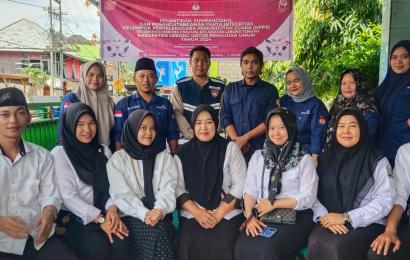 Bhabinkamtibmas Polsek Lebong Tengah Hadiri Pelantikan KPPS Kelurahan Embong Panjang
