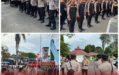 Ratusan Personel Polresta Bengkulu dan TNI Gelar Pengamanan Konser Cendana Fair ke- 22 
