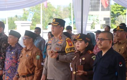Kapolres Lebong Hadiri Simulasi Pemungutan Suara dan Penghitungan Suara Pemilu 2024
