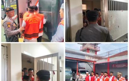 34 Tahanan Ikuti Persidangan Dikawal Polresta Bengkulu 