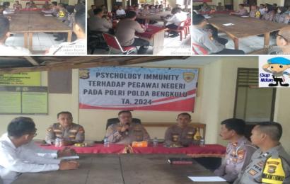 Polsek Selebar Ikuti Kegiatan Psychology Immunity oleh Bag Psikologi Ro SDM Polda Bengkulu