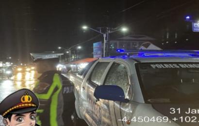 Sat Lantas Polres BS  Patroli Blue Light, Cegah Aksi Balap Liar 