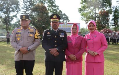 Kapolres Kepahiang Pimpin Upacara Purna Bakti Kompol Kadi Karjito