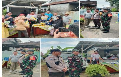 Bhabinkamtibmas Polsek Ratu Samban Monitoring Operasi Pasar Sembako Murah