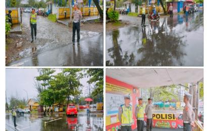 Personel Polresta Bengkulu Lakukan Pengamanan Kampanye Senam Sehat DPW PAN Provinsi Bengkulu 