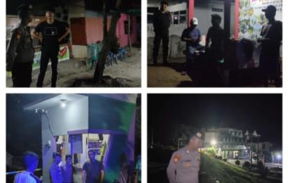 Patroli Mobiling, Sat Samapta Polresta Bengkulu  Sambangi Petugas Ronda Malam Sampaikan Imbauan Kamtibmas 