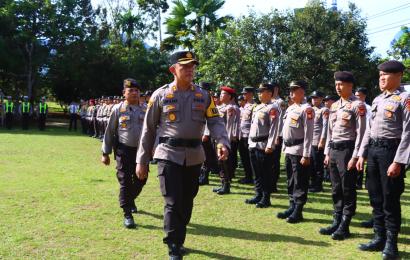 Kapolres Lebong Pimpin Apel Kesiapan Pengamanan, Pemungutan dan Penghitungan Suara Pemilu 2024