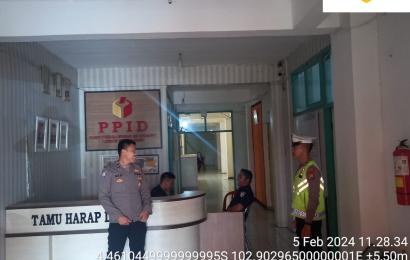 Patroli ke Kantor KPU dan Bawaslu Serta Gudang Logistik KPU Satgas Kamseltibcar Lantas Berikan Rasa Aman 