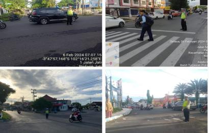 Commander Wish, Personel Sat Lantas Patroli di Titik Persimpangan 