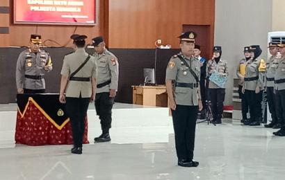 Kapolresta Bengkulu Pimpin Serah Terima Jabatan Kapolsek Ratu Agung dan Kasat Reskrim Polres Benteng 