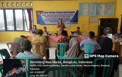 Bhabinkamtibmas Polsek SAM Hadiri Musrenbang Kelurahan Kembang Mumpo, Sampaikan Imbauan Kamtibmas 