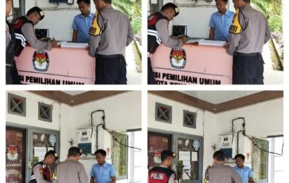 Jelang Pelaksanaan Pemilu, Sat Samapta Polresta Bengkulu Sambang Patroli di Kantor Bawaslu 