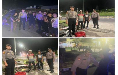 Sambangi Petugas Parkir RBC, Sat Samapta Sampaikan Imbauan Kamtibmas 