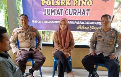 Perkuat Sinergitas Polisi dengan Masyarakat, Polsek Pino Gelar Jumat Curhat di Desa Beringin Datar