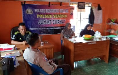 Mendengar Keluhan Warga Binaan Secara Langsung, Polsek Seginim Gelar Jumat Curhat di Desa Darat Sawah