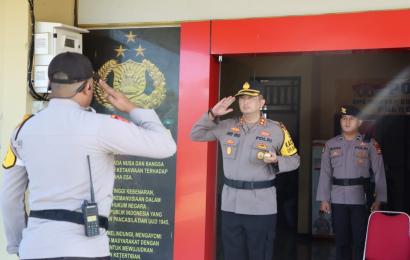 Kapolres Seluma Pimpin Apel Pergeseran Pasukan Pengamanan TPS