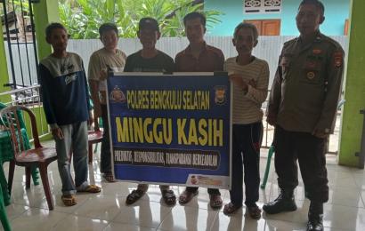 Minggu Kasih, Kapolsek Seginim Dengarkan Aspirasi Warga Sukarami Kecamatan Air Nipis  